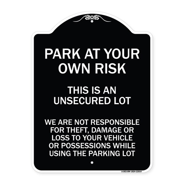 This Is an Unsecured Lot We Are Not Responsible for Theft Damage or Loss to Your Vehi, BW-1824-22814